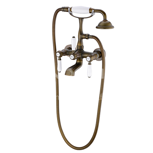 Bathtub Faucet Cylinder Side Copper Hot and Cold Bathroom Shower Set KSH-SS-0002-1